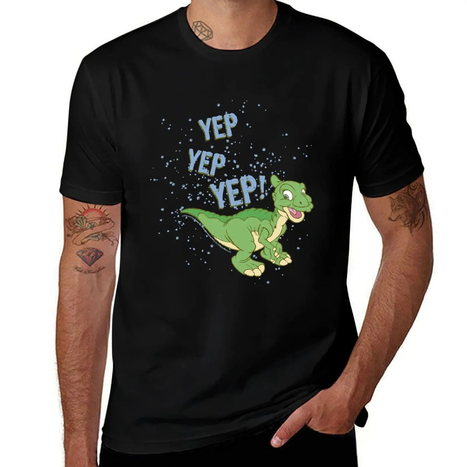 Endowed Beauty Dino Cera Good Land Before Time Ducky Yep Yep Yep Sprinkle retro Wave T-Shirt Plus Size Loose Fit T-Shirt