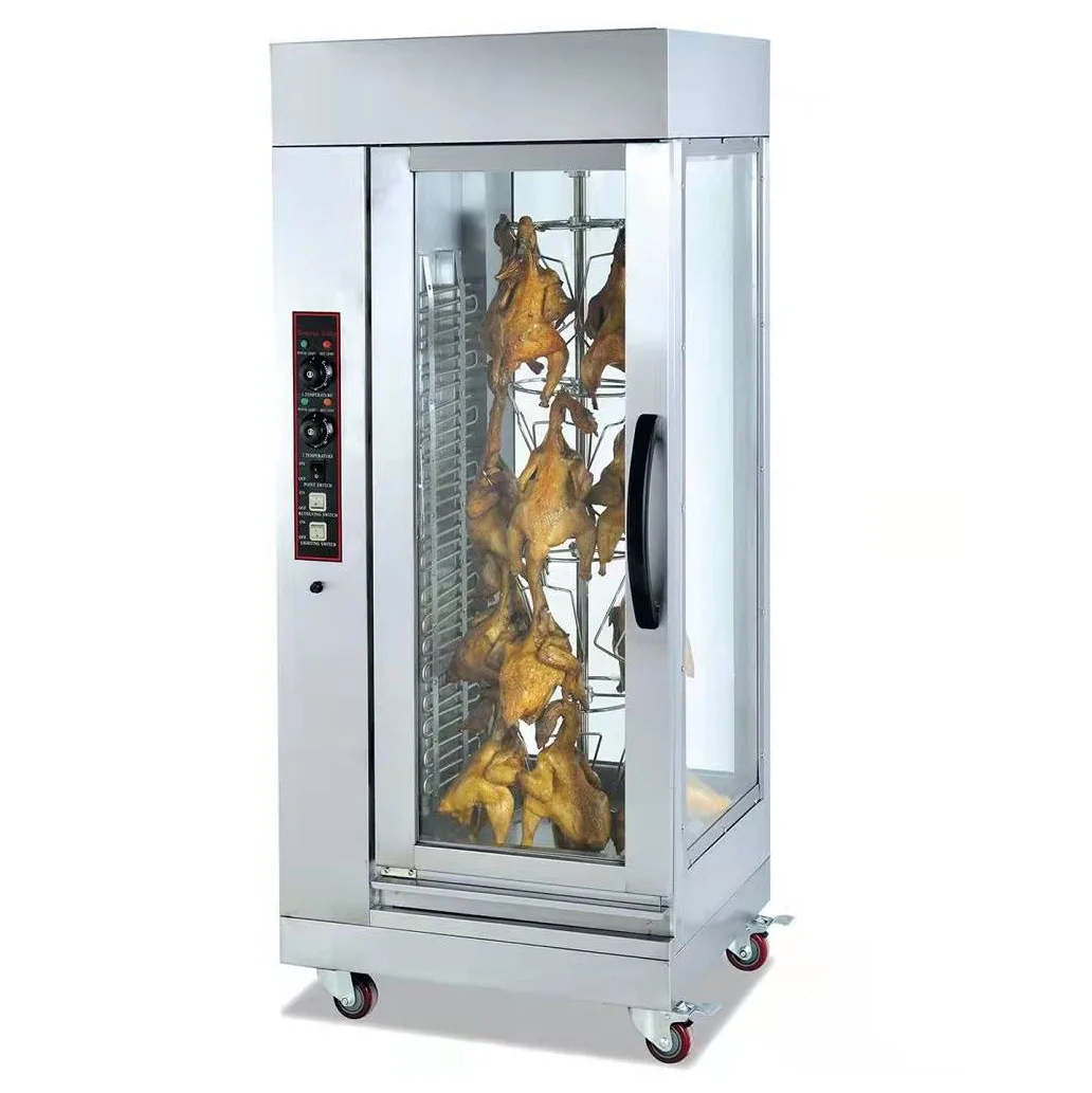 EB-206 Rotisseries Vertical Commercial Chicken Oven Rotisserie Machine Electric Automatic Rotary With Timer Temperature Control