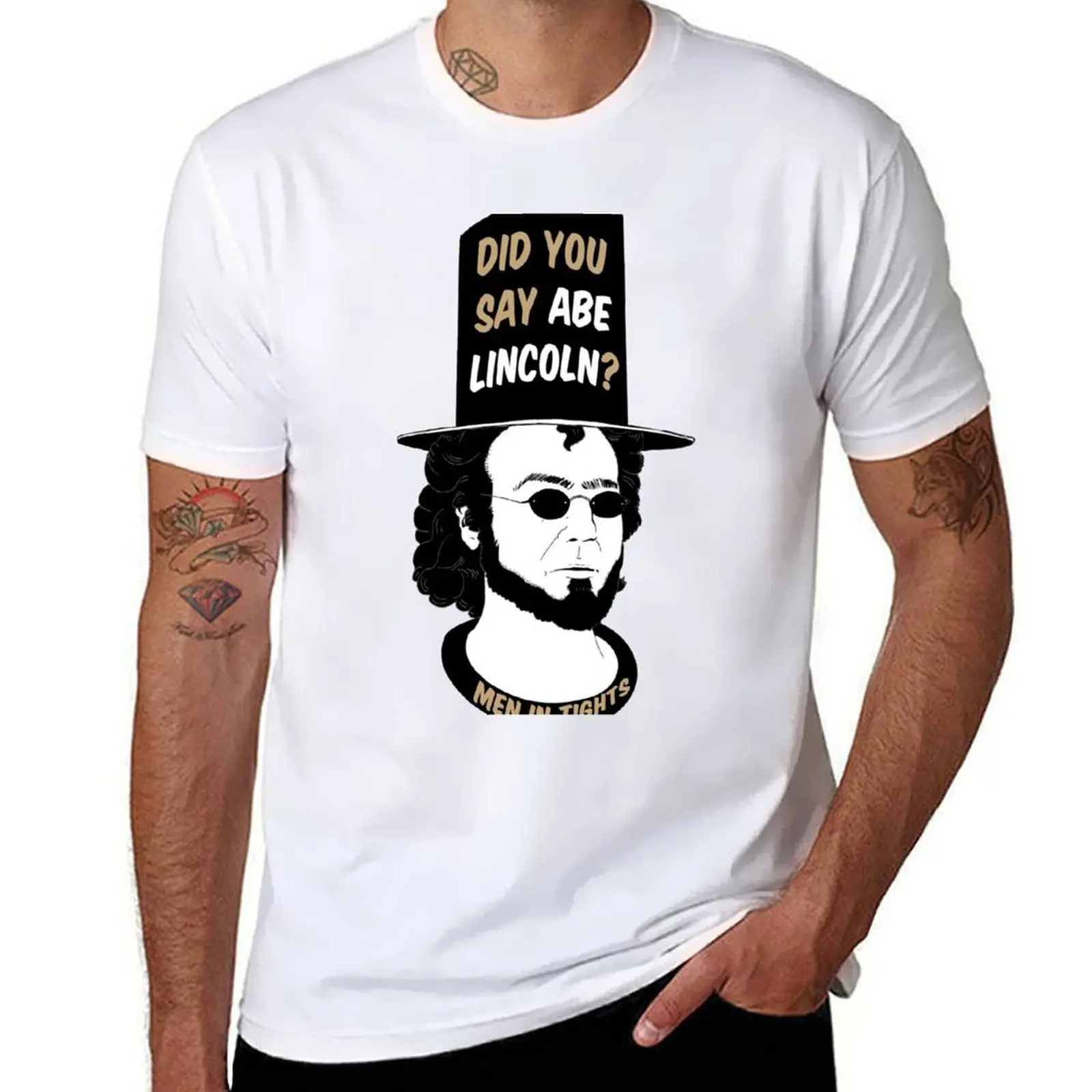 

Men In Tights - Abe Lincoln T-Shirt cotton tshirt 100% man t shirts cotton T-Shirt