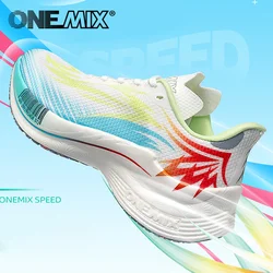 ONEMIX 2024 Training Running Shoes Men Testing Sports Shoes Full Sole Nylon Plate Running Shoes Women Breathable Jogging Shoes