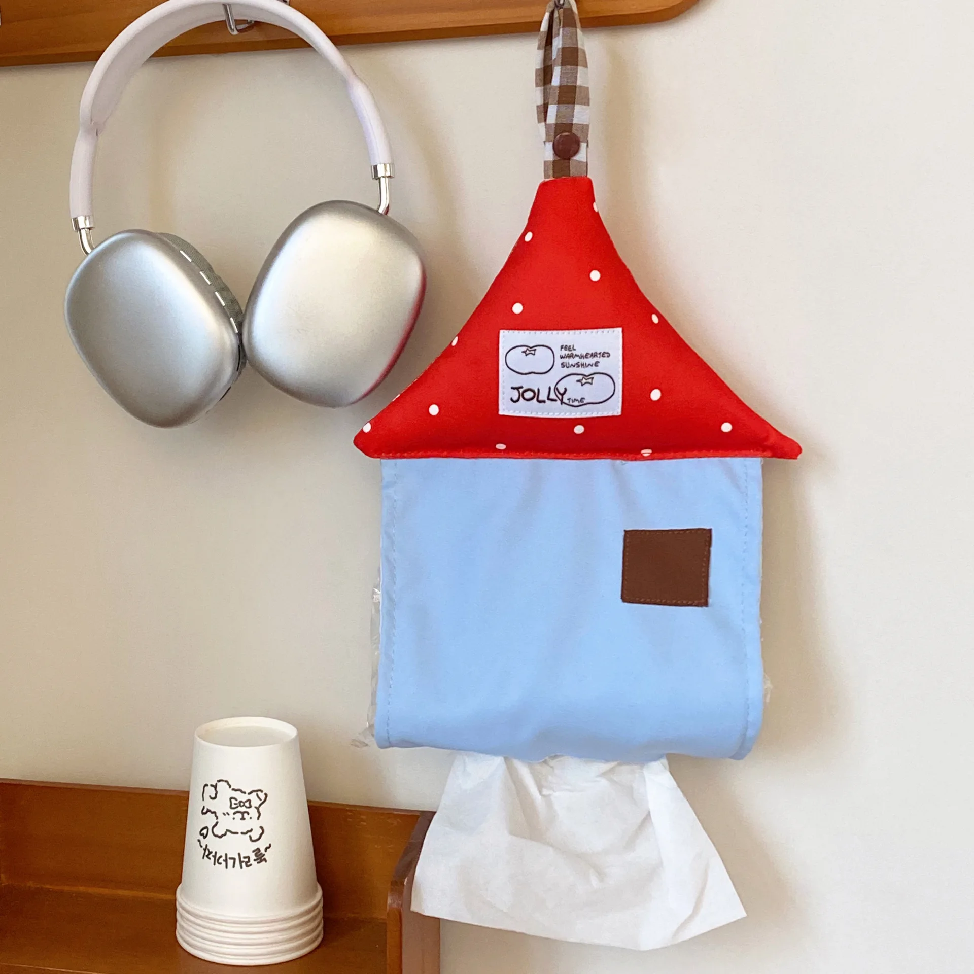 Taschentuchbox zur Wandmontage, gepunktet, für kleines Haus, Schlafzimmer, Wohnzimmer, Taschentuchbox