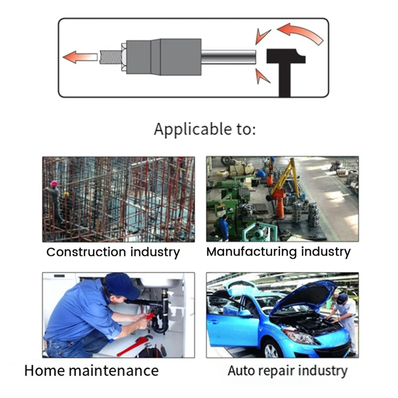 17-22Mm Car Tire Broken Screw Extractor Disassembly Thread Tool Set 5 Pcs Of Repair Wrench Socket Set