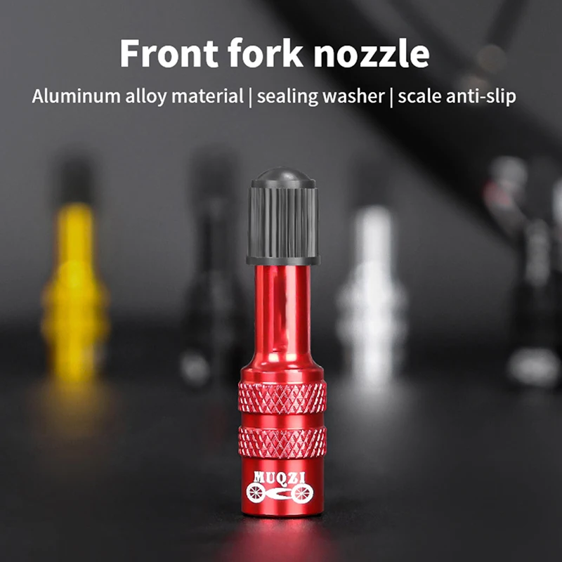 Valve Adapter Rust-Proof Aluminum Alloy Air Fork Inflatable Av Extension Conversion Nozzle Road Bicycle Fork Accessory for MTB