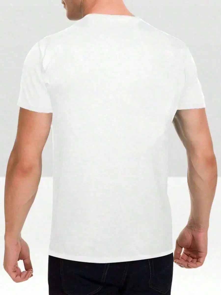 Witllent Men's 100% Cotton Emotionless Powder Blue 9s Matching T-Shirt, Men's Christmas 220g Heavy Cotton T-Shirt(1 PC)