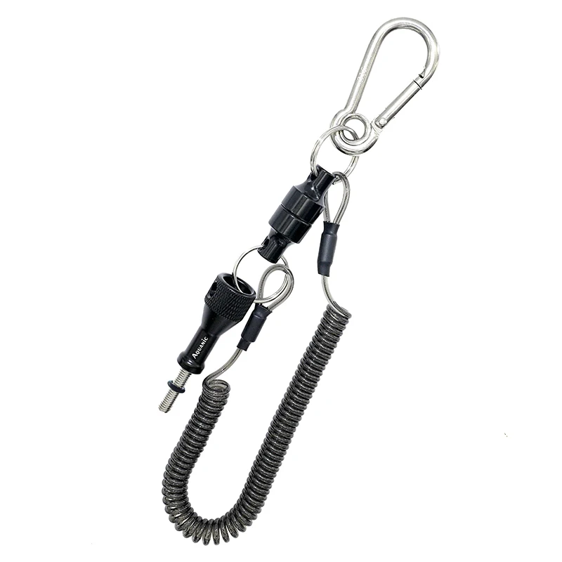 

Aquanic UltraMagnetic Carabiner Keychain - Retractable Lanyard for Insta360/GoPro/DJI, Aluminum Thumbscrews, Quick Release.