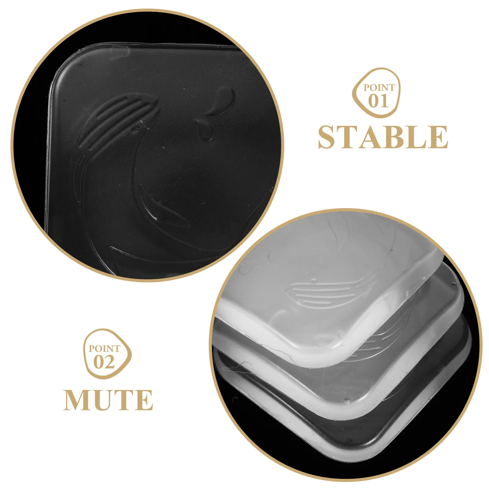 

6pcs Transparent Door Handle Bumpers Silicone Wall Protectors Whale Pattern Door Stoppers For Home Use Bumper Guard Wall