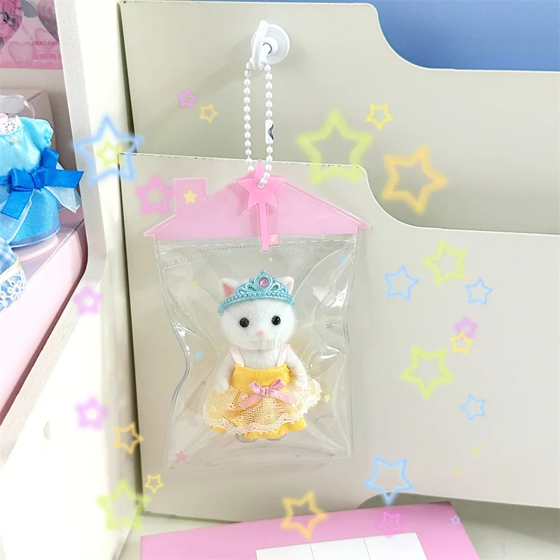 Sylvanians Mini Doll Anime Storage Bag Kawaii Transparent Waterproof Bag Accessories