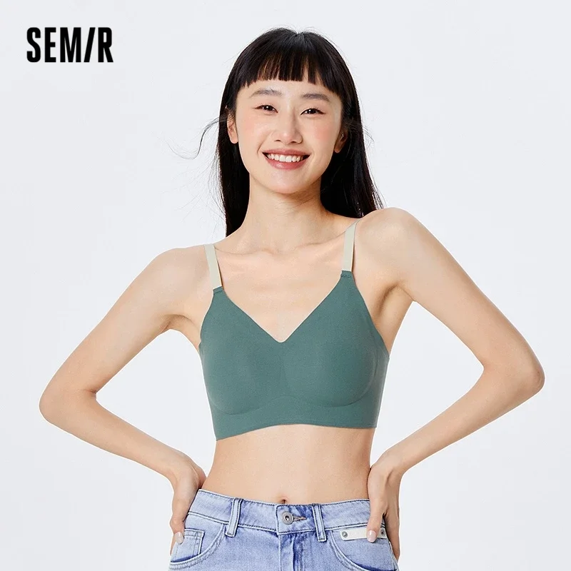 Semir Women Bra Girls Stretch Comfortable Breathable Light Sports Leisure Underwear Gather Beautiful Back Bra for Women