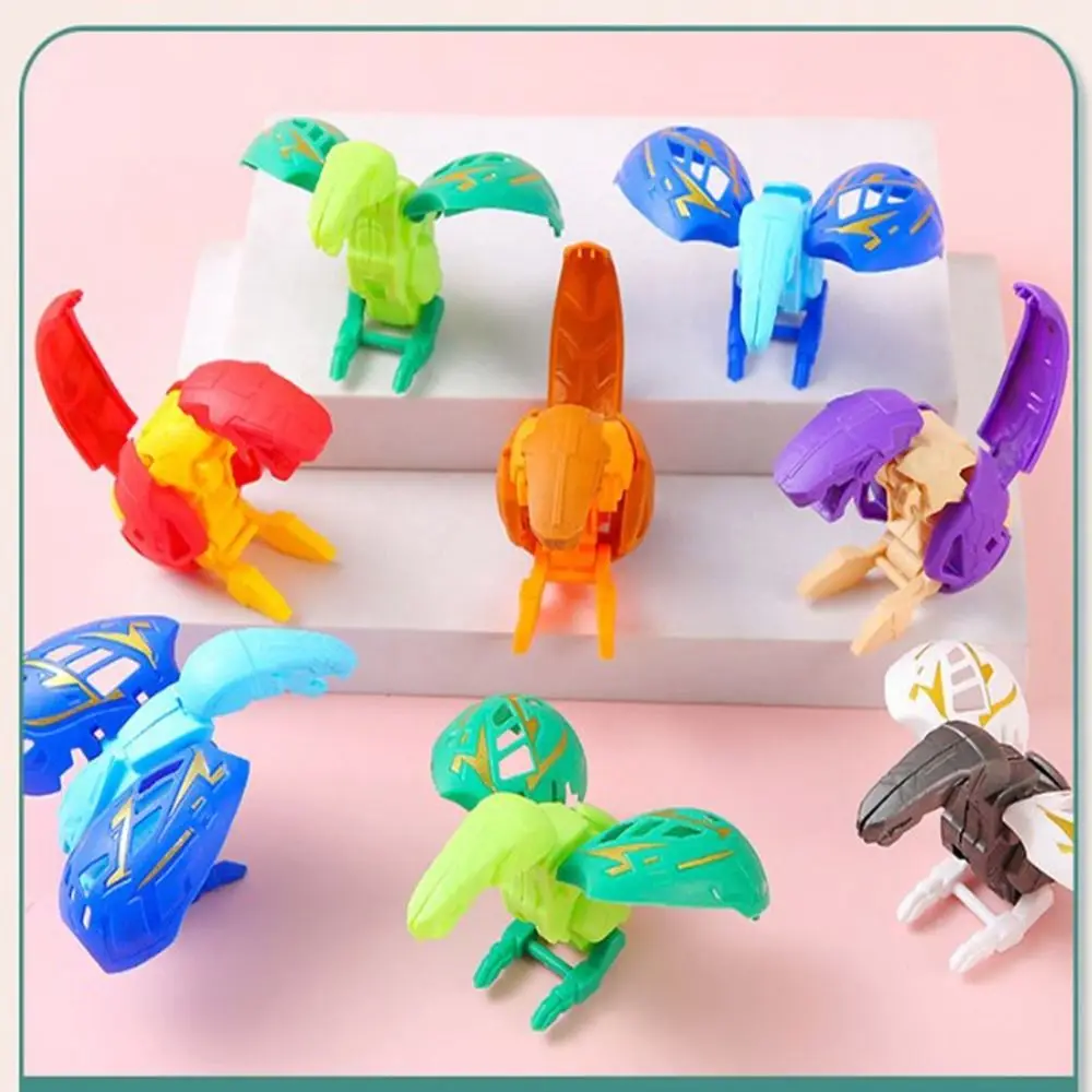 5pcs Plastic Dinosaur Transformed Eggs Random Color Multistyles Deformation Dinosaur Egg Twisted Egg Machines