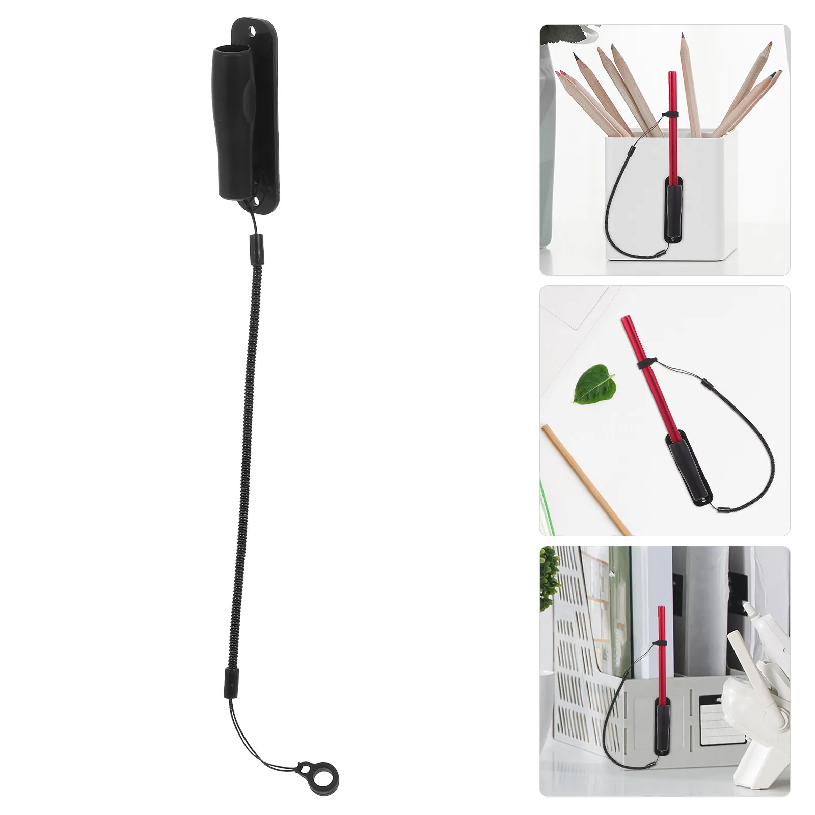 

2Pcs Stylus Pen Holder Rope with High Elastic Spring Cord Anti-Slip Silicone Ring Retractable Lanyard for Office School Counter