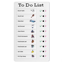 Reusable My Chores Checklist Daily Planner Memo Plastic Board Chore Chart Responsibility Behavior for Kid Self-discipline Card