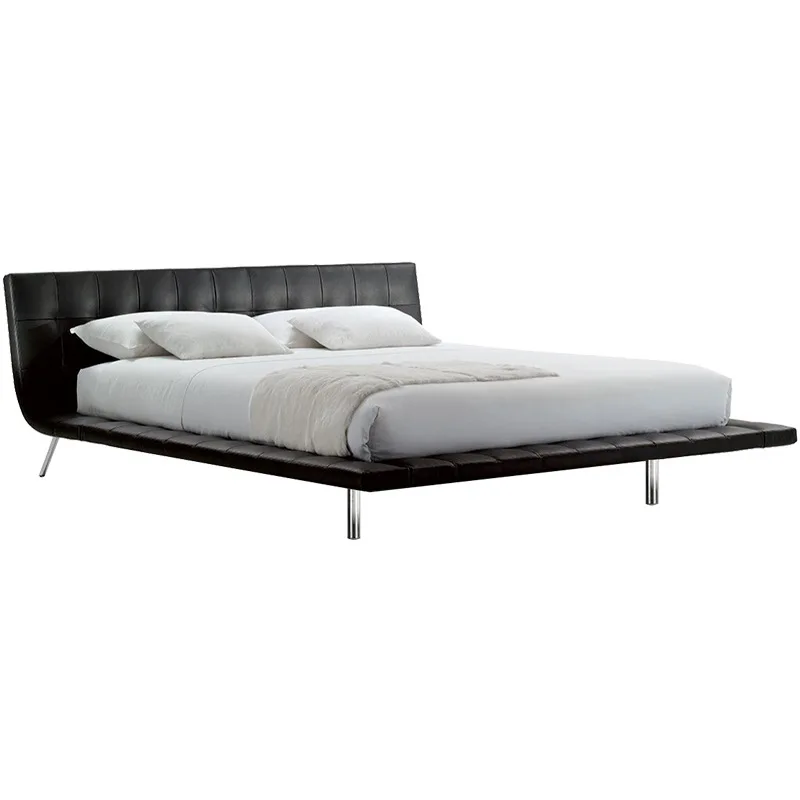

Italian, minimalist, leather bed, villa, large flat, master bed, modern, suspended