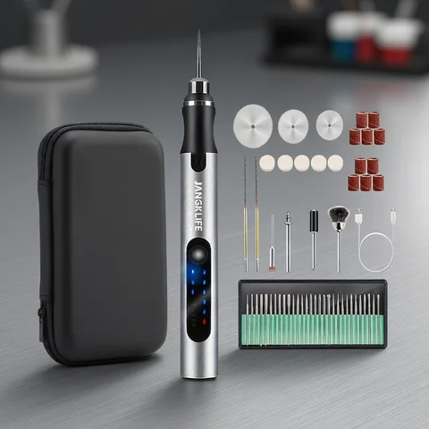 Glass Tool Rotary Kit For Metal DIY JANGKLIFE USB Cordless Rotary Tool Kit Woodworking Engraving Pen DIY For Jewelry Metal Glass Mini Wireless Drill
