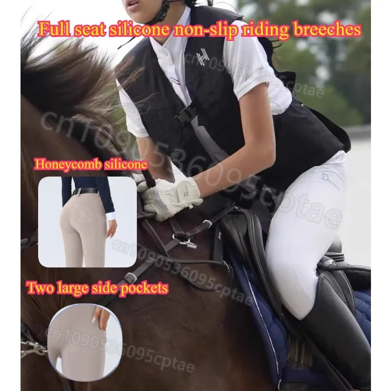 women's-spring-and-summer-riding-pants-breathable-knitted-high-stretch-slim-fitting-tight-silicone-riding-pants