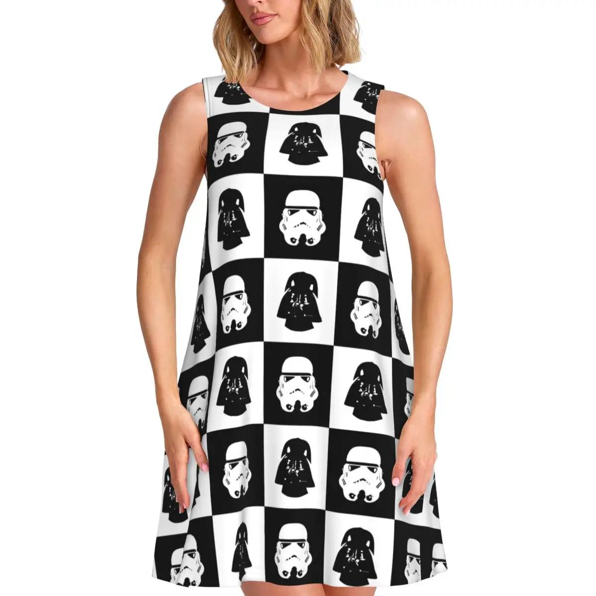 فستان نسائي بدون أكمام مخصص للسفر على الشاطئ والشاطئ فستان كاجوال بدون أكمام للتلفزيون الفضائي #1