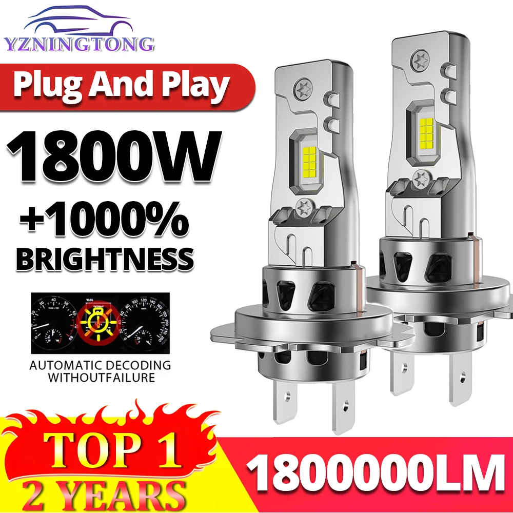 

H7 LED Headlight Bulb for Car Canbus 1800W Automobile H4 16 Led Headlamp Diode Light H11 HB3 9005 HB4 9006 Hir2 9012 Fog Lamps