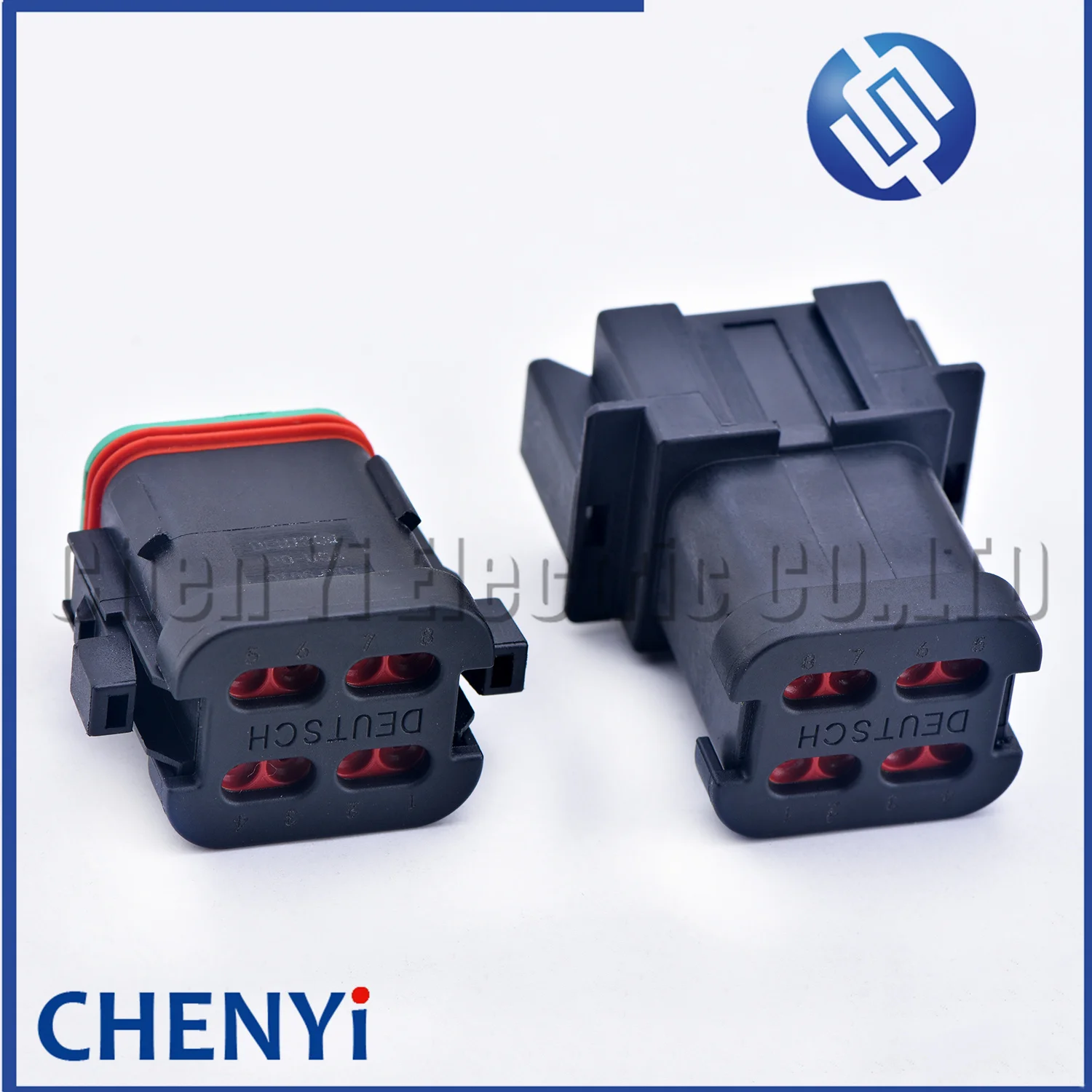 8 Pin Black Deutsch DT series Connector Waterproof Plug Socket DT06-8S DT04-8P DT06-8S-E005 DT04-8P-E005 with Terminal pin