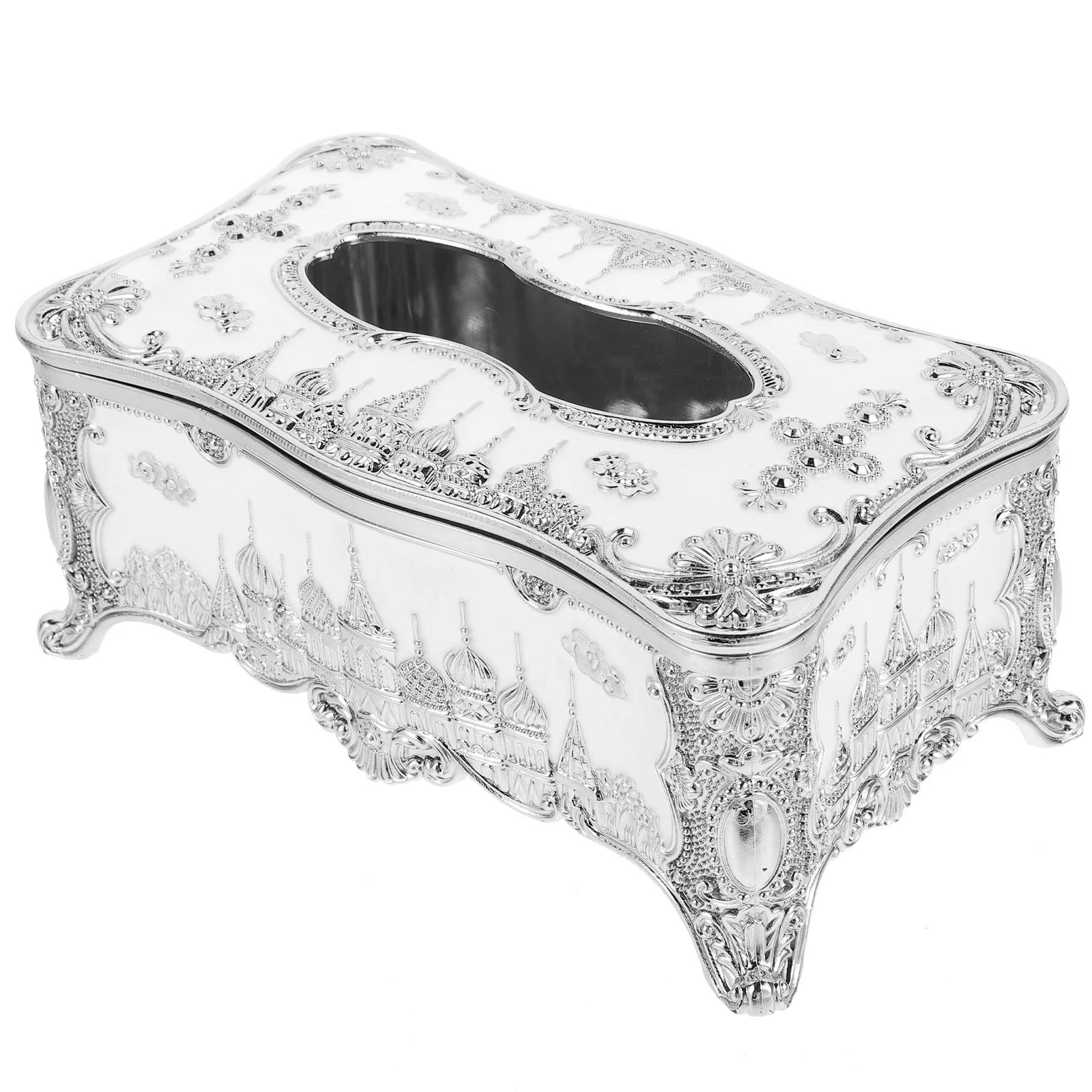 

Premium European Style Tissue Box Cover Napkin Storage Box Lightweight Vintage Decorative Tissue Dispenser for Home