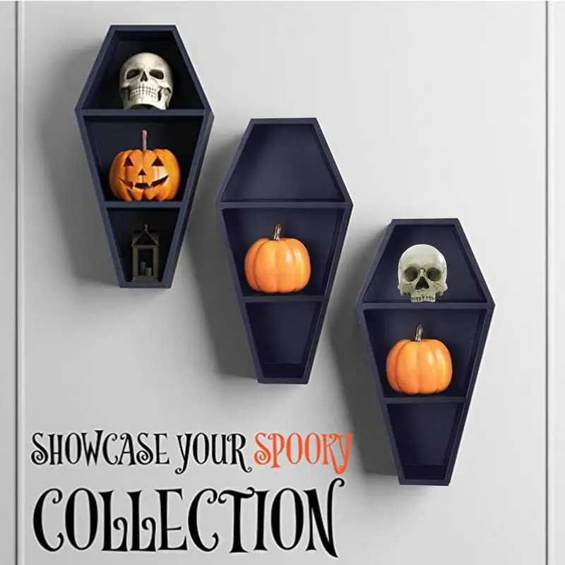 Gotický styl rakev úložný držák pro haunted dr. house rakev modelka polici koupelna plocha ornamenty šprým bonbóny skříňka halloween rekvizity