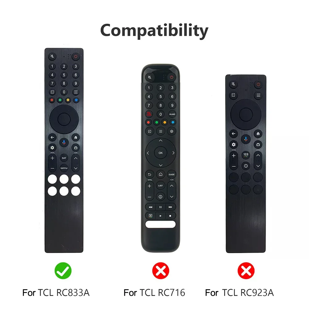 TCL RC833A 보호 커버 미끄럼 방지 원격 제어 보호 케이스 방수 텔레비전 원격 제어 쉘 TV 액세서리