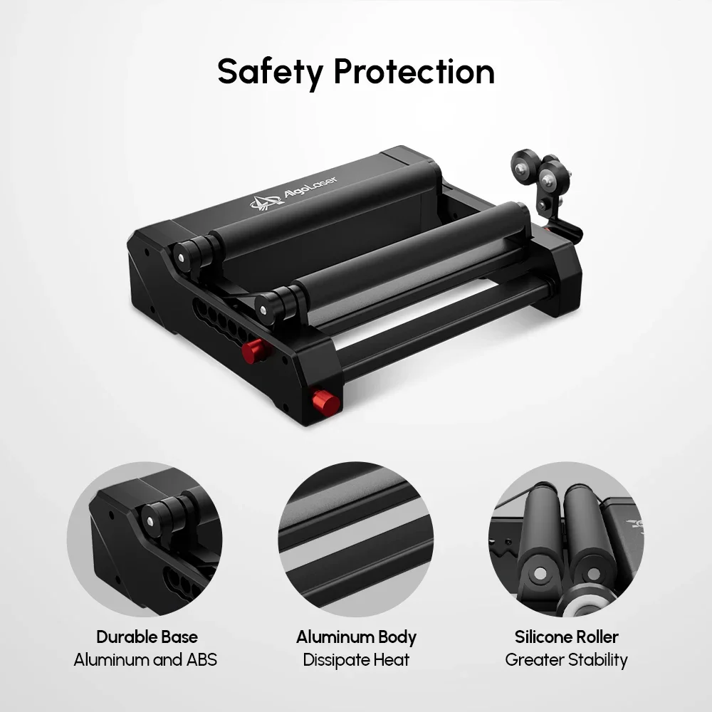 AlgoLaser Rotary Roller Laser Engraver Axis Attachment For Cylindrical Engraving Tools Compatible Most Laser Engraving Machines