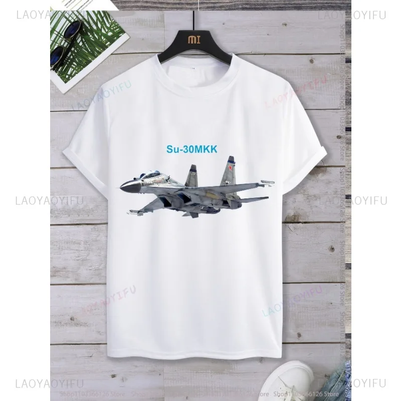 Su-30MKK** Family warplane Graphic T Shirts for Men Short Sleeve O-neck Classic Casual New Arrival