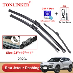 TONLINKER Wiper Blades For Jetour Dashing 2023 SUV Car Accessories Front Rear Windscreen Wiper Blade Brushes Cutter Goods