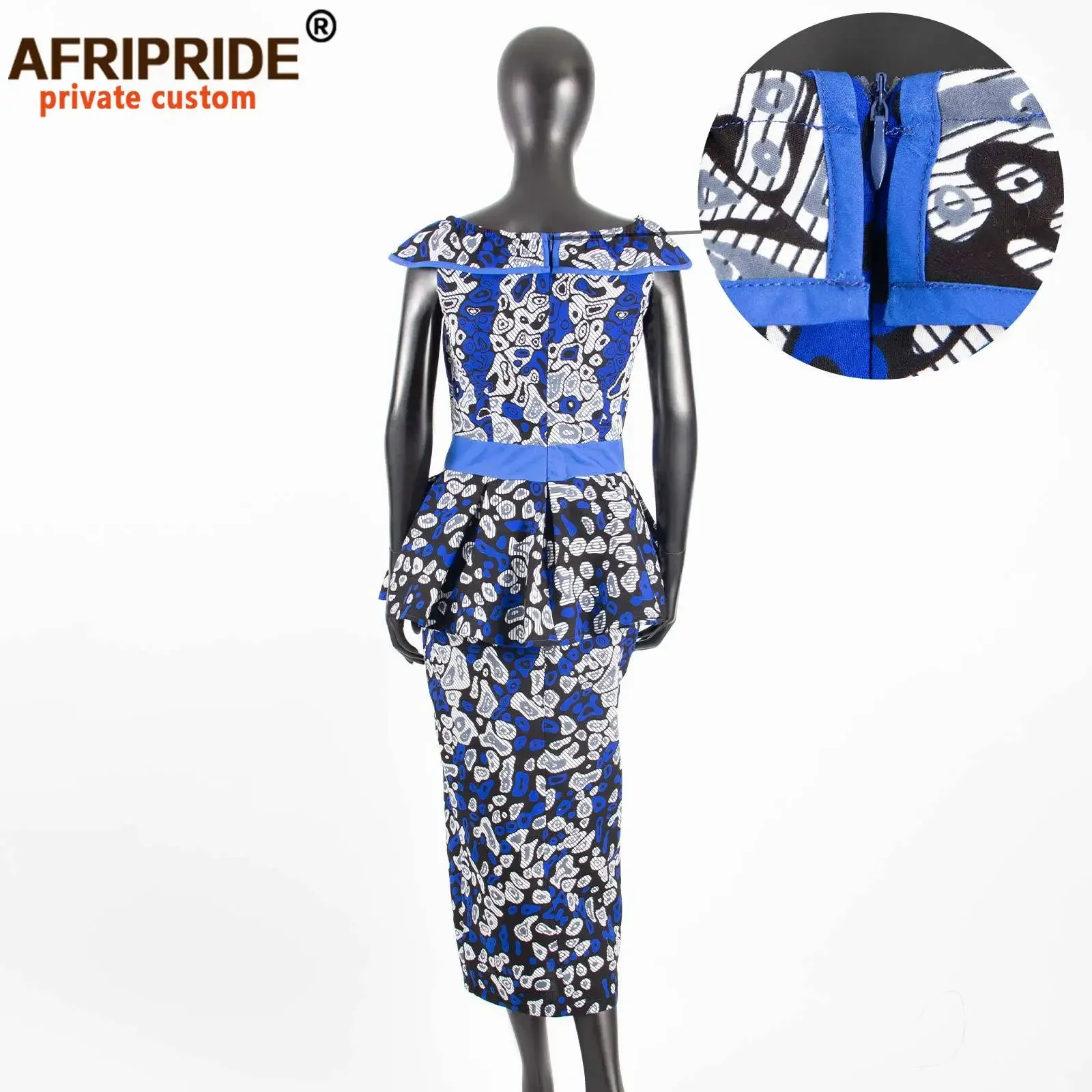 African Print Clothes for Women Crop Top and Maxi Skirt 2 Piece Set Sexy Party Outfits Traditional Clothing Plus Size A2126002