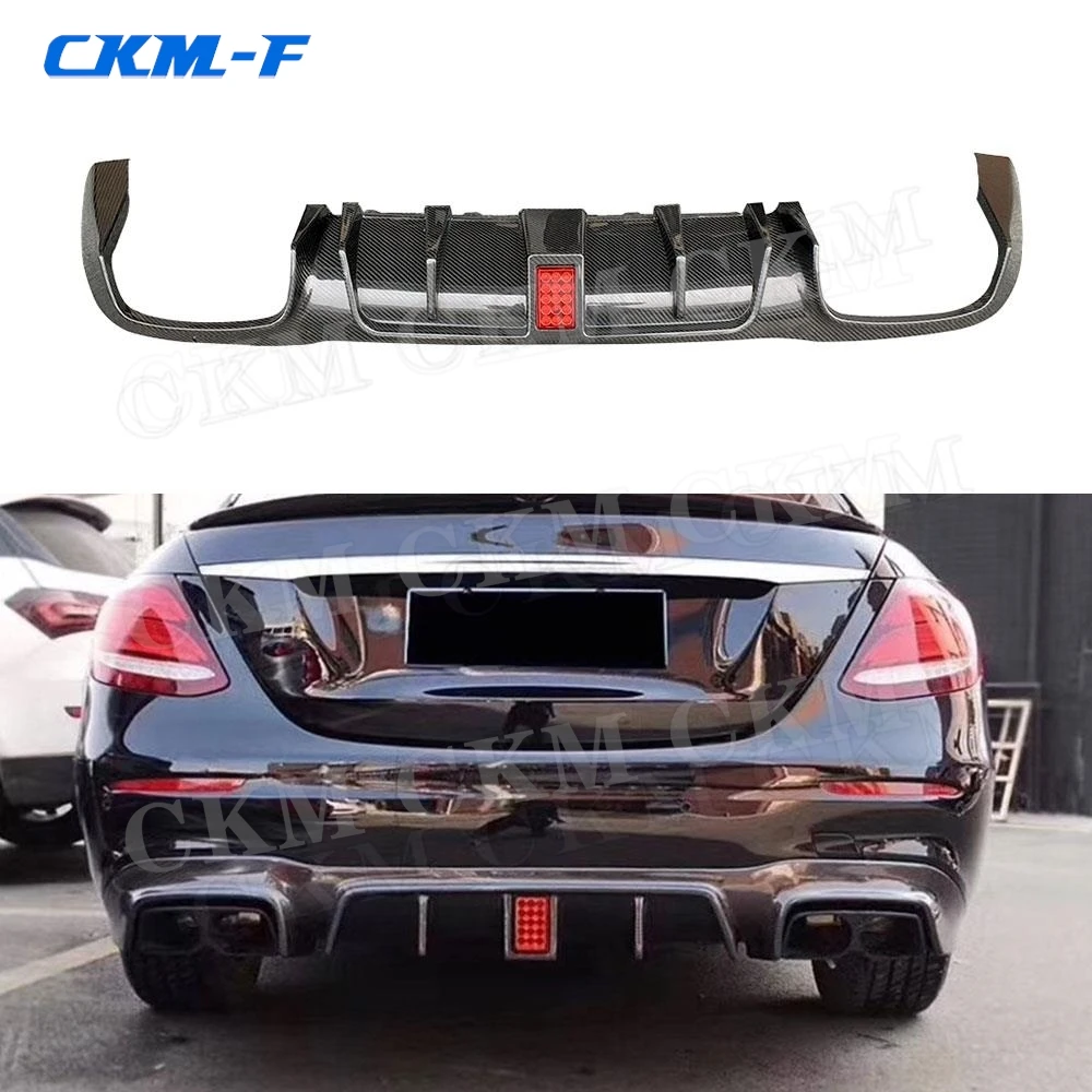 

Dry Carbon Fiber Rear Bumper Lip Diffuser for Mercedes Benz E Class W213 E200 E300 E63 AMG Sport Sedan 2017-2020