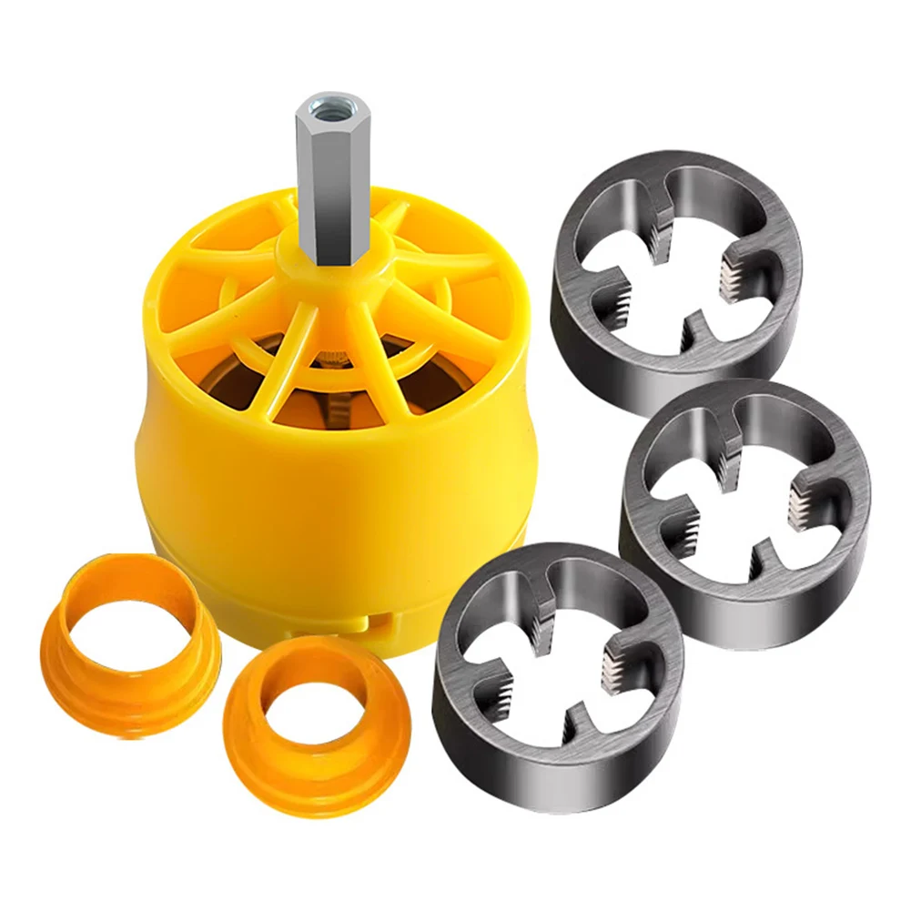PVC Pipe Threader Kit 1/2Inch 3/4Inch 1Inch PPR Pipe Threader Pipe Enebrador Round Die With Buckle PVC Pipe Threading Machine