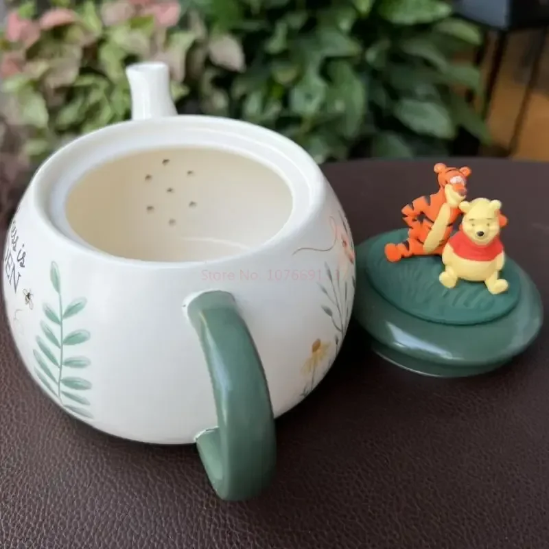 Disney Tigge Winnie The Pooh Tea Pot With Tea Cup Coffee Brewing Cup Ceramic Material Electric Pottery Heating Birthday Gift