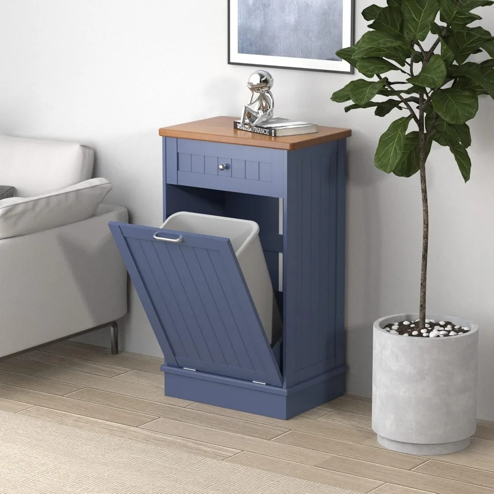 جزيرة مطبخ على شكل لوح خرز على الطراز العتيق مع سطح من الخشب الصلب ودرج وخزانة قمامة مقاومة للإمالة للحيوانات الأليفة #2