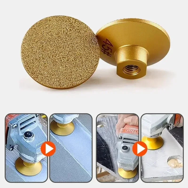 2-Inch Diamond Grinding  Polishing Pad for Angle Grinder Tool Diamond Brazing Angle Grinder Polishing Pad DIY Flat Polishing Pad