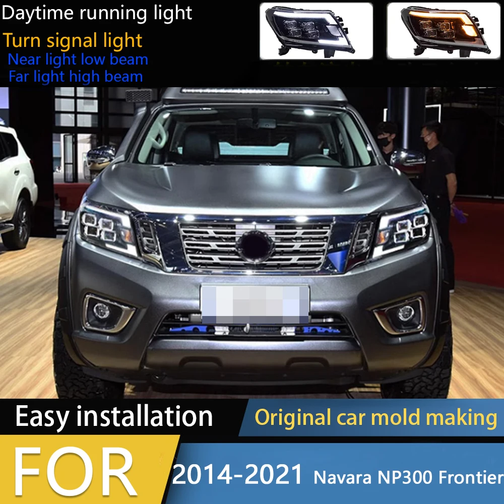 Car Styling Head Lamp for Navara Headlights 2014-2021 NP300 Frontier LED Headlight Signal DRL LED Projector Auto Accessories
