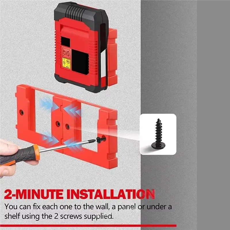 A27F-Wall Mount Fixing Bracket Holder Display Rack Electric Power Tool Battery For Power X-Change 18V Li- Battery