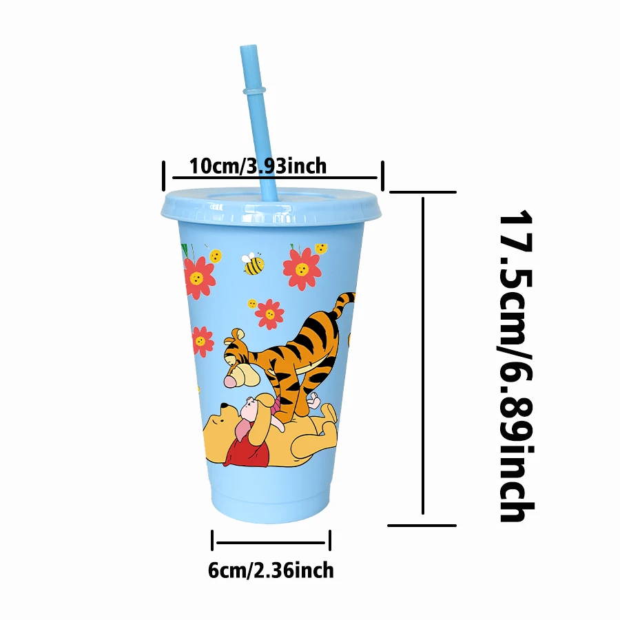 12 قطعة/الحزمة ديزني ، ويني ذا بوه ، النحلة 26 أوقية كوب بلاستيكي ملون حفلة عيد ميلاد أواني الشرب عصير فنجان القهوة