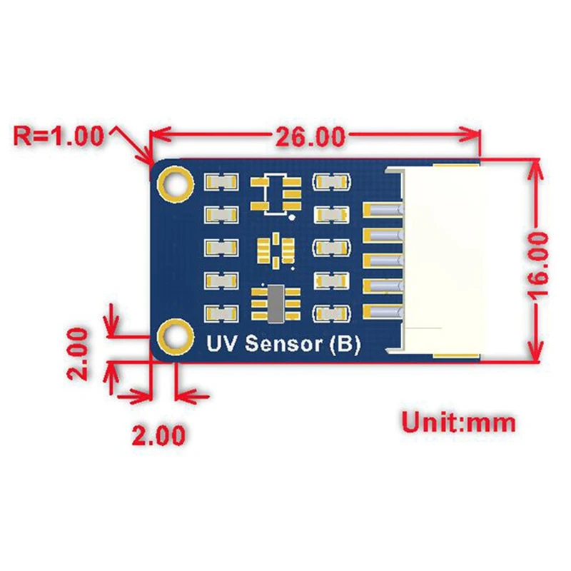 Sensor ultravioleta Digital LTR390-UV (C), LTR390-UV-01, índice UV directo, salida de valor de intensidad de luz, Bus I2C