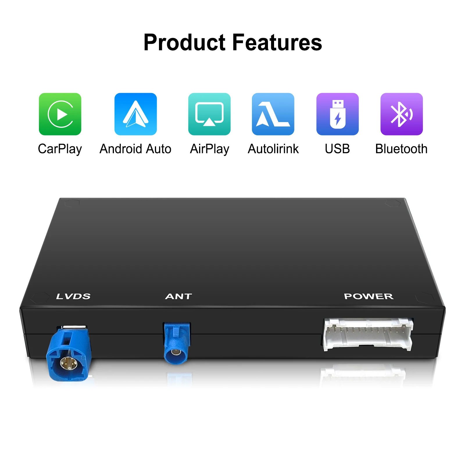 EzoneTronics Wireless CarPlay Android Auto decoder box for Mercedes Benz NTG 5.0 System 2015-2018, CarPlay Interface