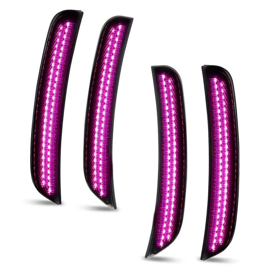 

LED Side Marker Lights for Dodge Charger 20152023, Smoked Lens FrontampRear Bumper Turn Signal Lamp Assembly Kit accessories,Pac