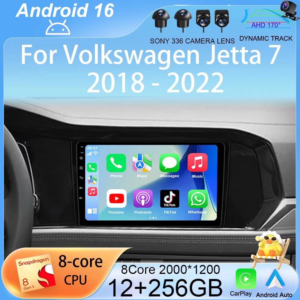 

Android16 Car Radio For Volkswagen Jetta 7 2018 2019 2020 2021 2022 Navigation GPS Multimedia Video Player Stereo Carplay DVD BT