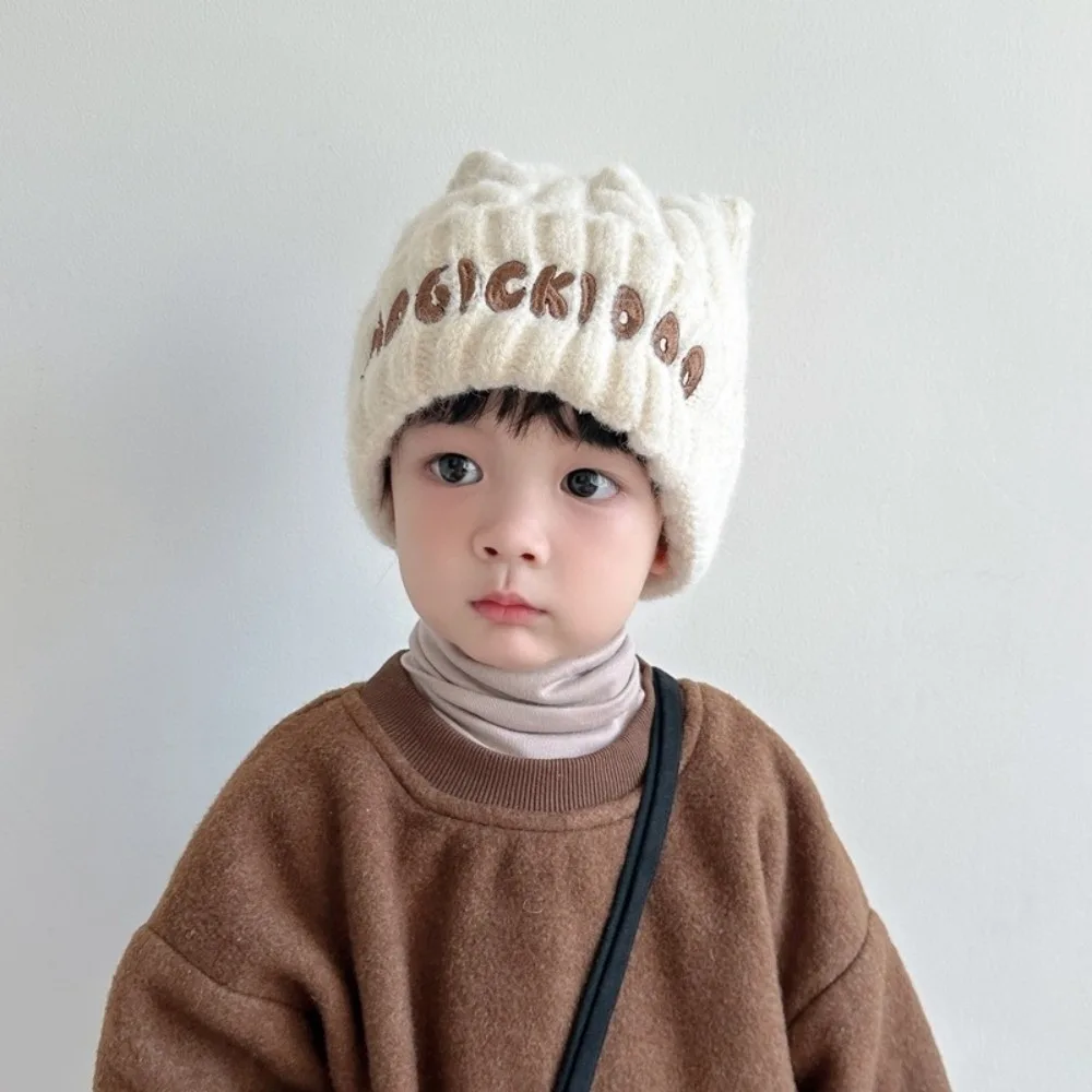 

Новая теплая вязаная шапка, ветрозащитная, холодостойкая, пуловерная шапка, шапка-бини для детей от 1 до 4 лет