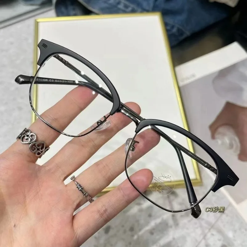 

​​2025 New Semi-Rimless Eyebrow Frame, Lightweight Metal Smart Gentleman Glasses for Men, Business Casual​​