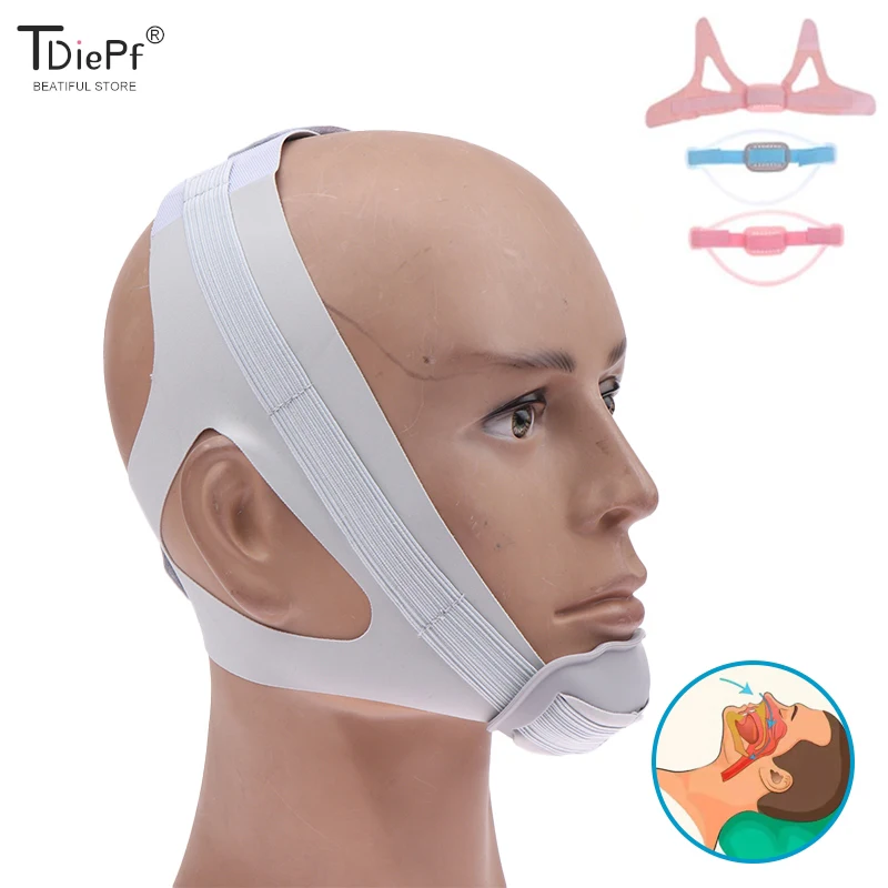 1Pcs Anti Snoring Belt Cloth Tape Triangular Chin Strap Mouth Guard Gift  Better Breath Health Stop Snoring Bandage Sleep Aid