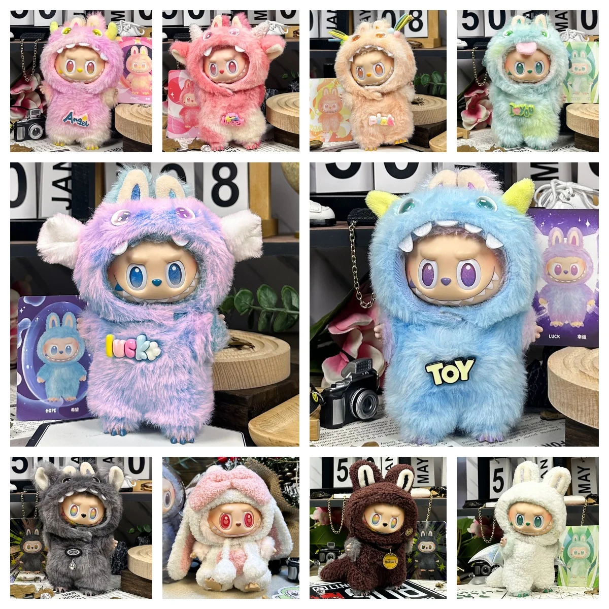 

For 15/17cm Labubu Clothing Cute Monster Monster Plush Set V1 V2 V3 Labubu Dolls Diy Decoration Toys Clothes Accessories Gifts