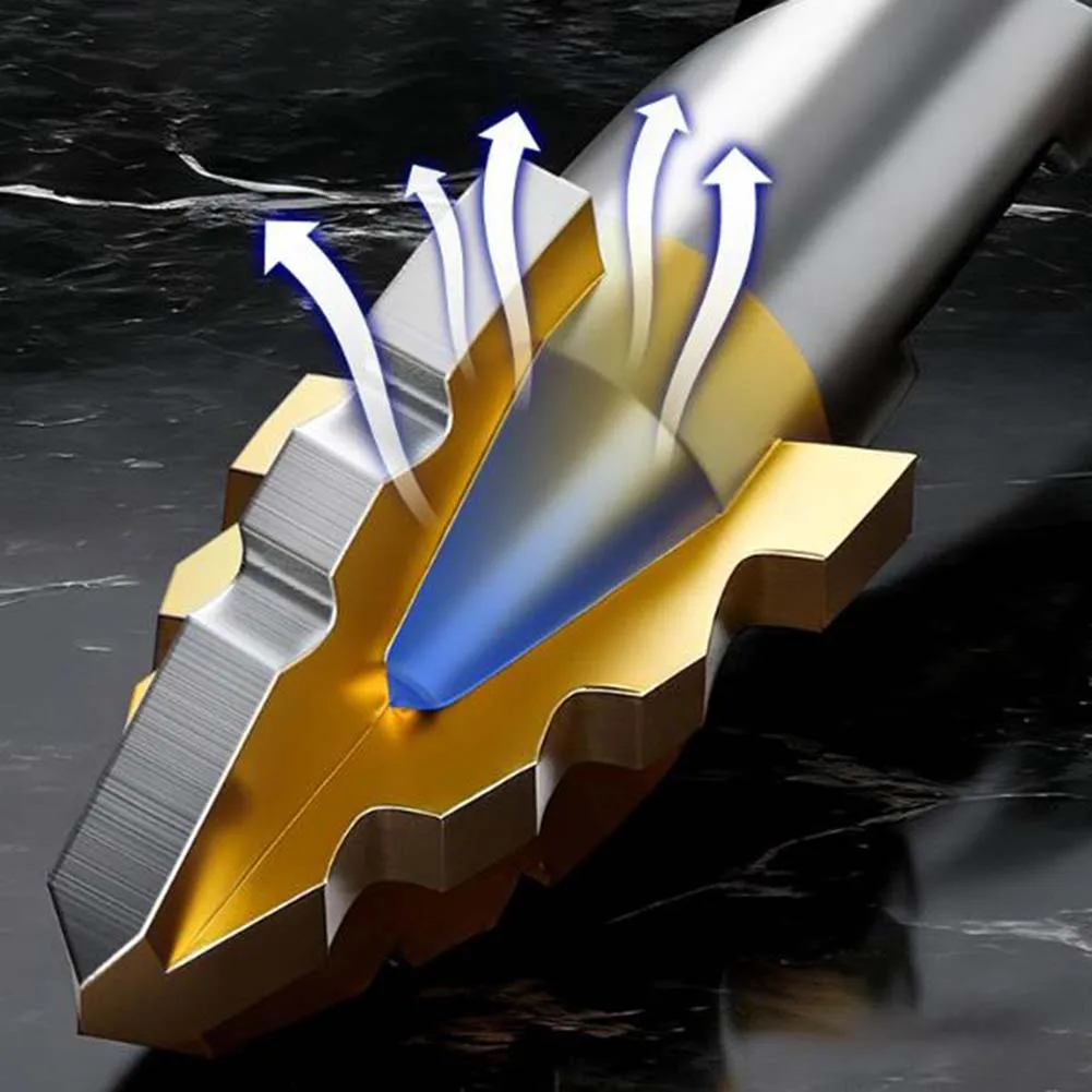 

Eccentric four flute glass tile drill bit for tile glass porcelain carbide triangle spiral to minimize vibration