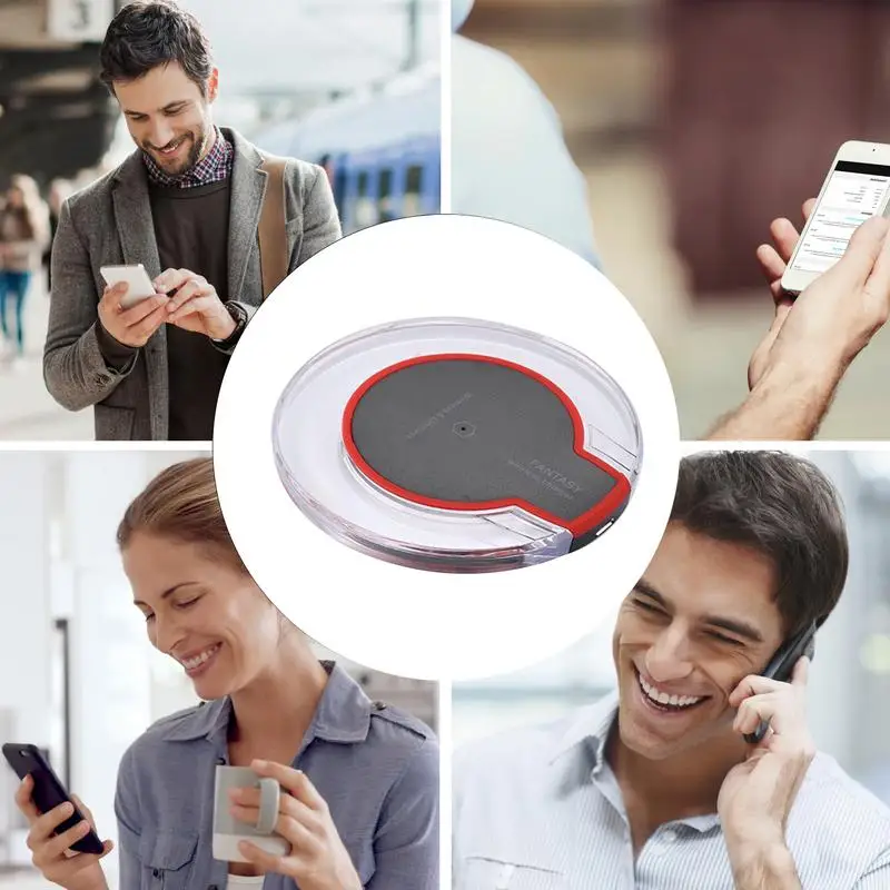 Cell Phone Wireless Charger Crystal Fast Charging Charger Station Hard Acrylic Compact Magnetic Charger For Stable Performance