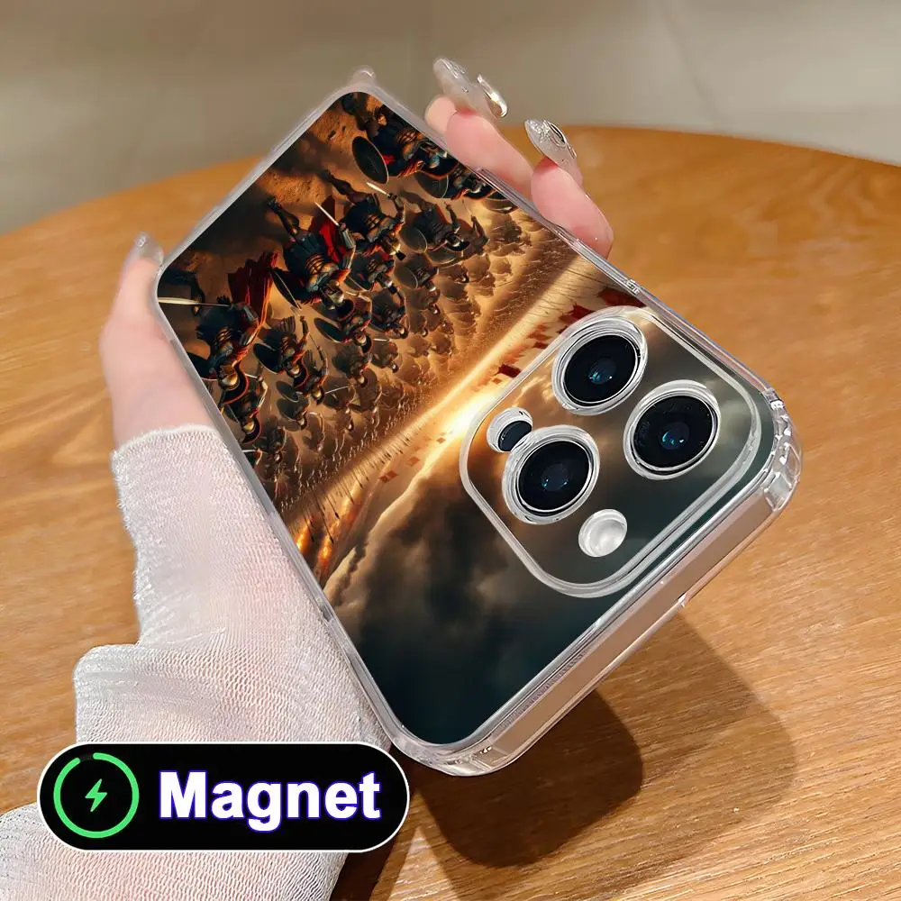 

Spartan Warrior Phone Case for iPhone 17 16 15 14 13 12 11 Air Pro Max Plus Mini Soft TPU Clear Magsafe Cover