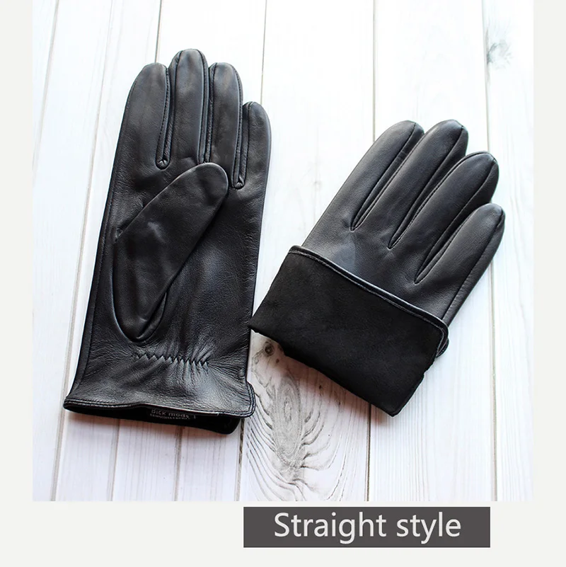 Autumn Thin Sheepskin Leather Gloves Men\'s Rayon Lining Spring and Summer Outdoor Bicycle Riding Car Driving Fashion Driver Fin