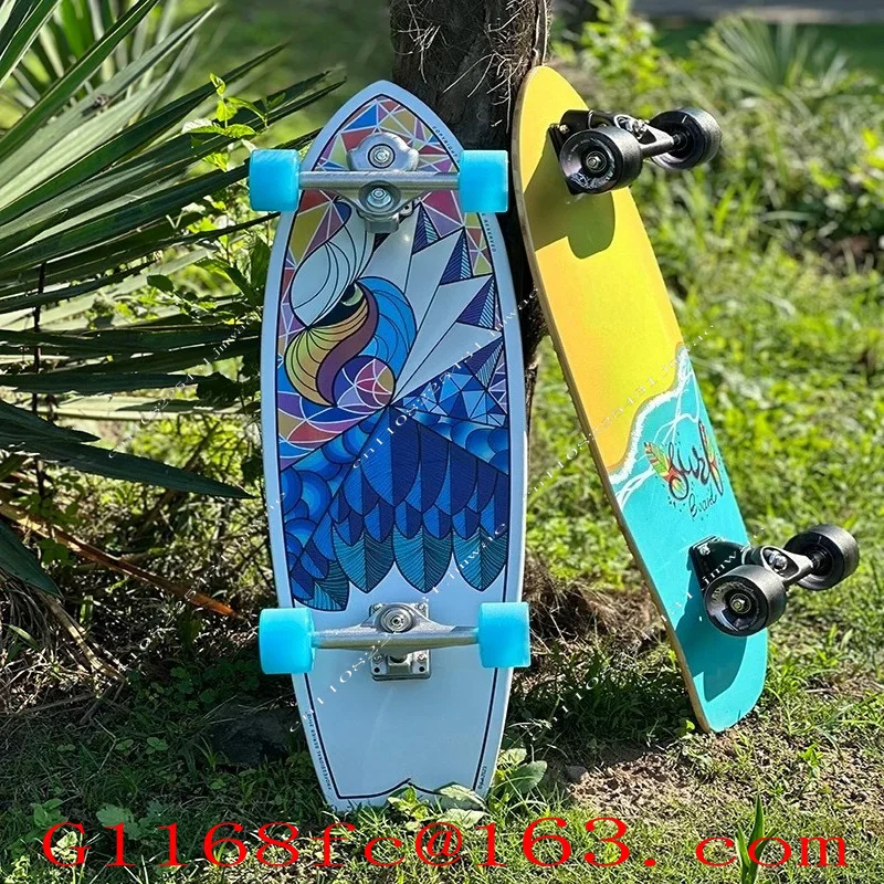 Land Surfboard PU Spring Bridge Professional Adult Beginner S5 Simulated Skiing No-pedal Land Surfboard