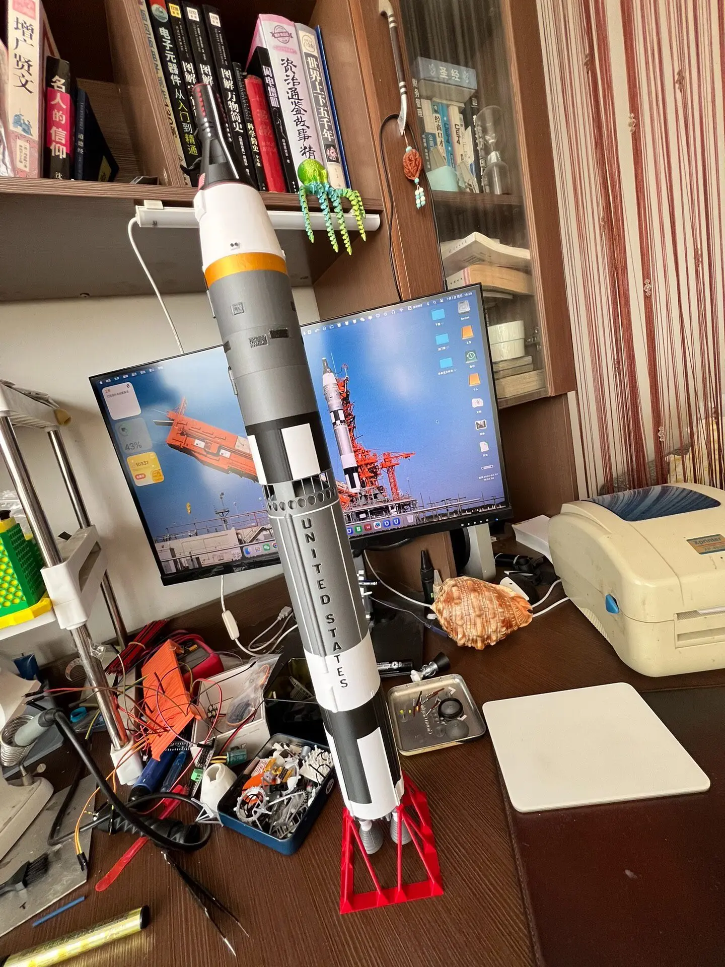 1/60 3D Printed Gemini Manned Program Titan Rocket Model Space Fan Collectible Display
